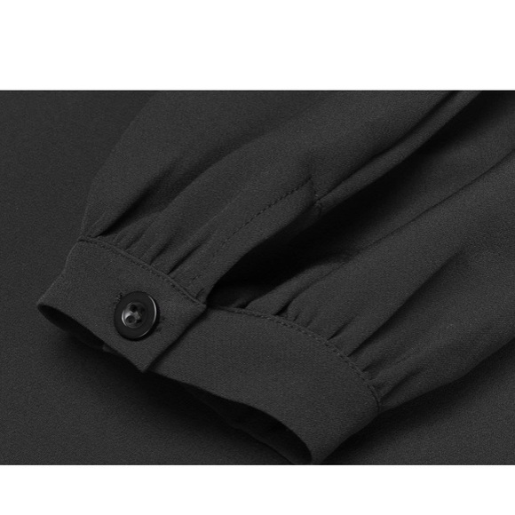 ACEVOG Long Sleeve Shift Dress Loose A-Line Dress - Picture 4 of 8